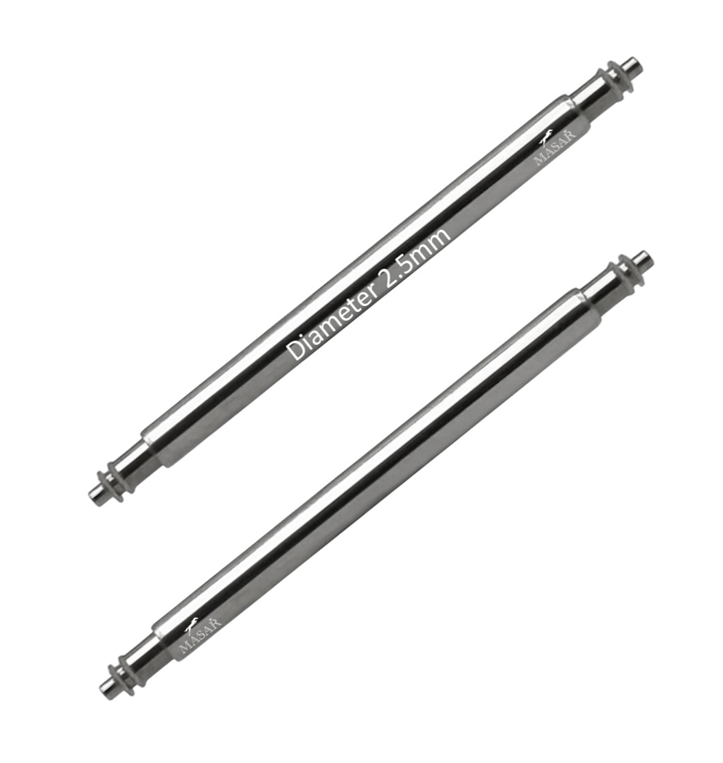 SLX Ø 2,5mm - Federstege für Uhrenarmband - 316L Edelstahl - 0,8mm - 2 Stück