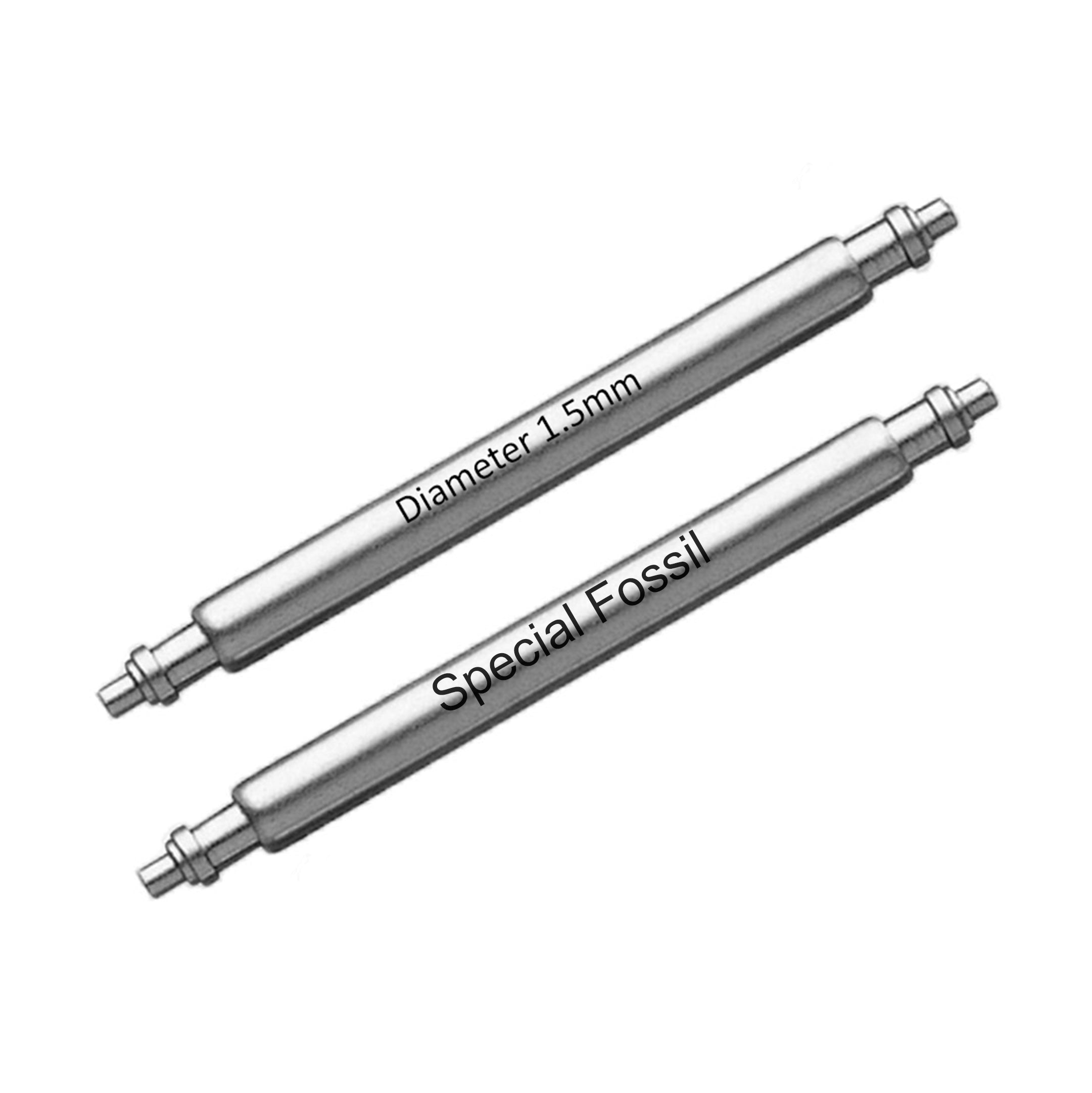 10mm à 32mm XT Ø 1,5mm - Barres à ressort pour bracelet de montre - Inox - 0,8mm - Fossil entre autres - 2 pcs