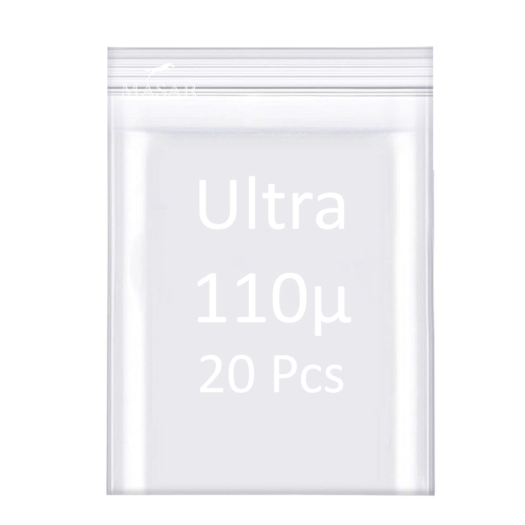 Sachet Zip 110µ – Transparent Ultra Premium (Lot de 20)
