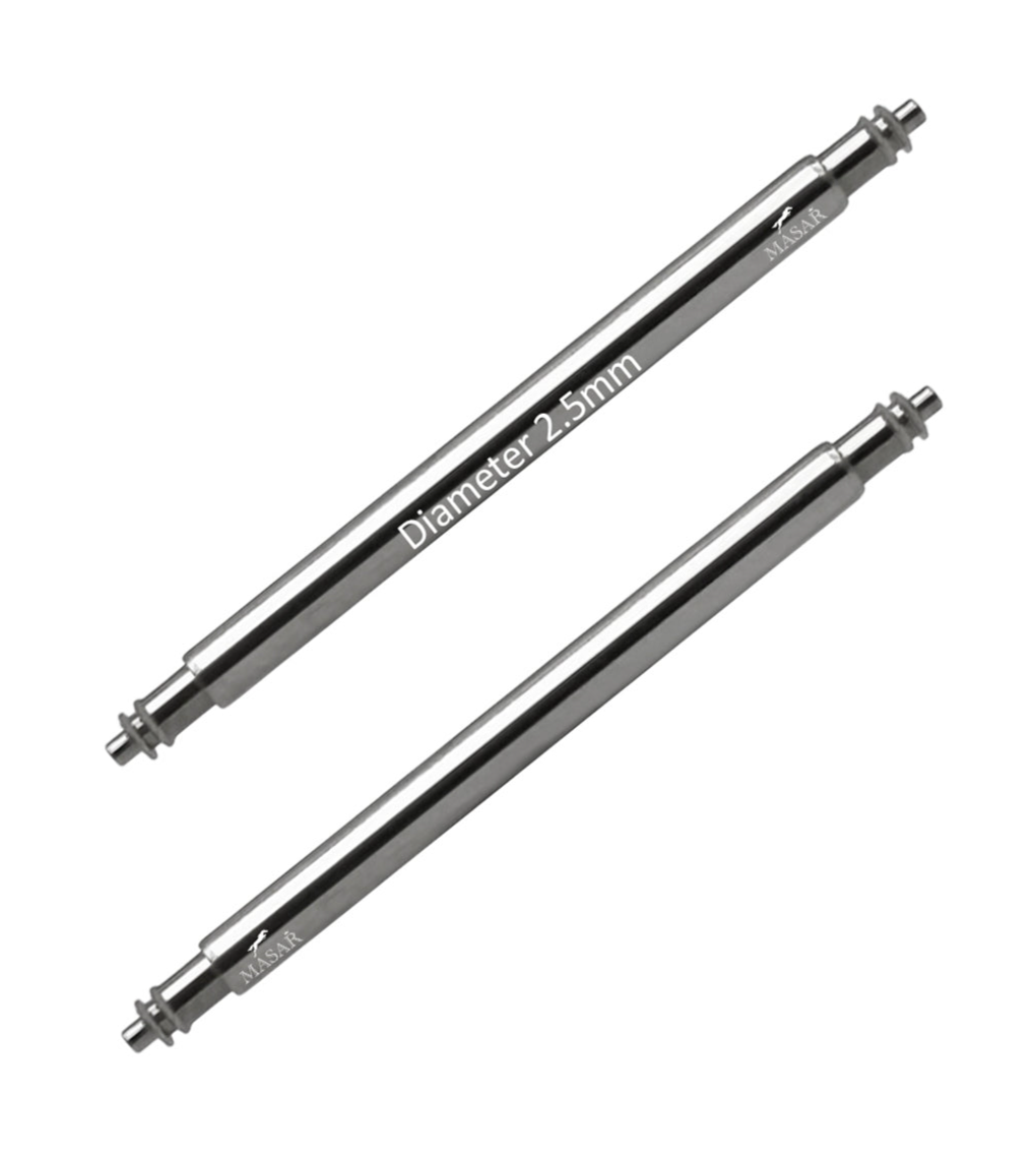 SLX Ø 2,5mm - Federstege für Uhrenarmband - 316L Edelstahl - 0,8mm - 2 Stück