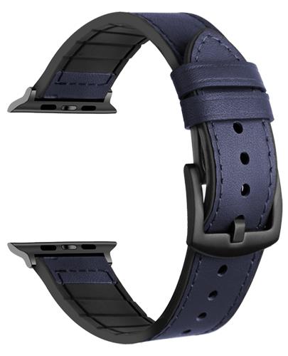 Hybridarmband Leder / Silikon – Kompatibel mit Apple Watch