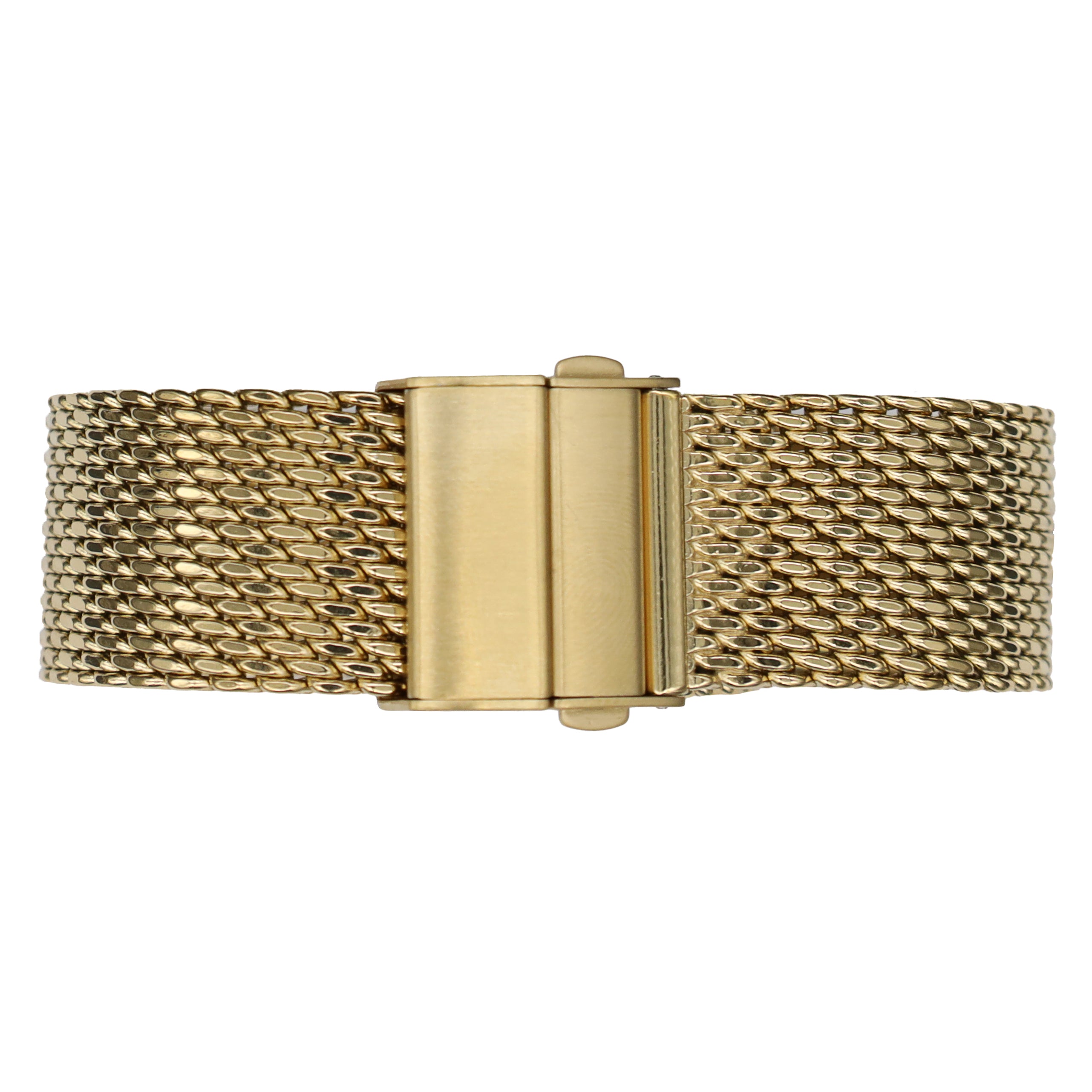 18mm BiG Mesh Ø 1mm Faltschließe - Herren Uhrenarmband Mesh, Milanaise - Universal - Gold / Gold