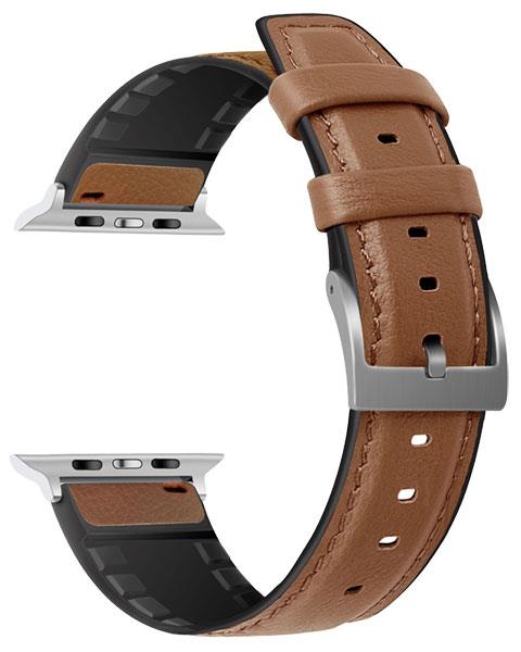 Armband Hybrid Leder TPU - Kompatibel mit Apple Watch