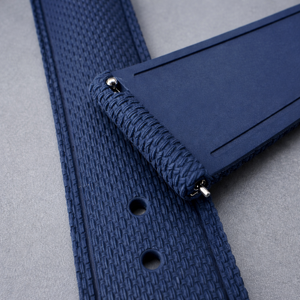 Bracelet de montre Caoutchouc FKM vulcanisé - Finement Texturé - Rapide - Universel