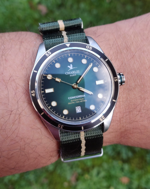 Bracelet de Montre Nato 22mm G10 Nylon Vert Khaki