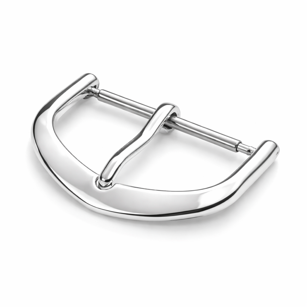 Buckle for Watch Strap & Nato - Mirror Polished Silver Aluminum | Pin 1.75mm - 1 Pc