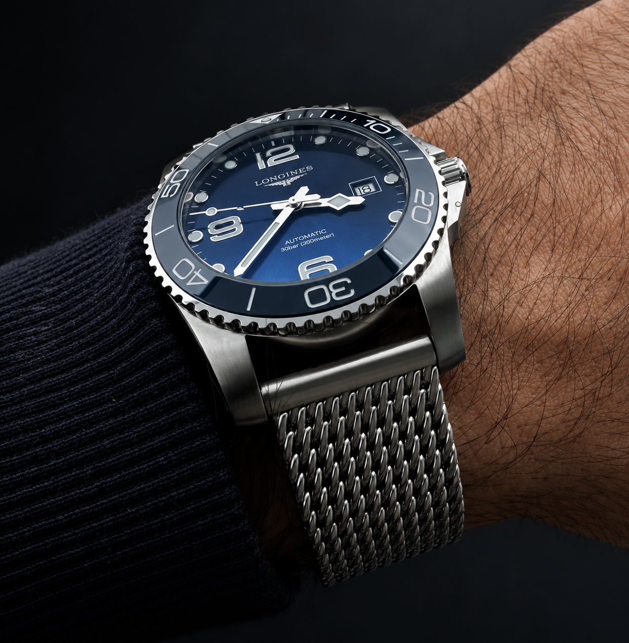 Premium Milanese Mesh Watch Strap - Big Mesh - 316L Stainless Steel - Deployant Buckle