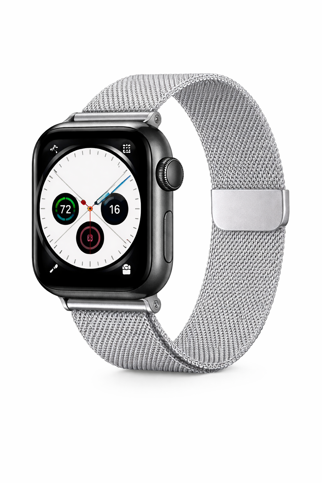 Silver Milanese Mesh Bracelet for Apple Watch - Magnetic Steel Band