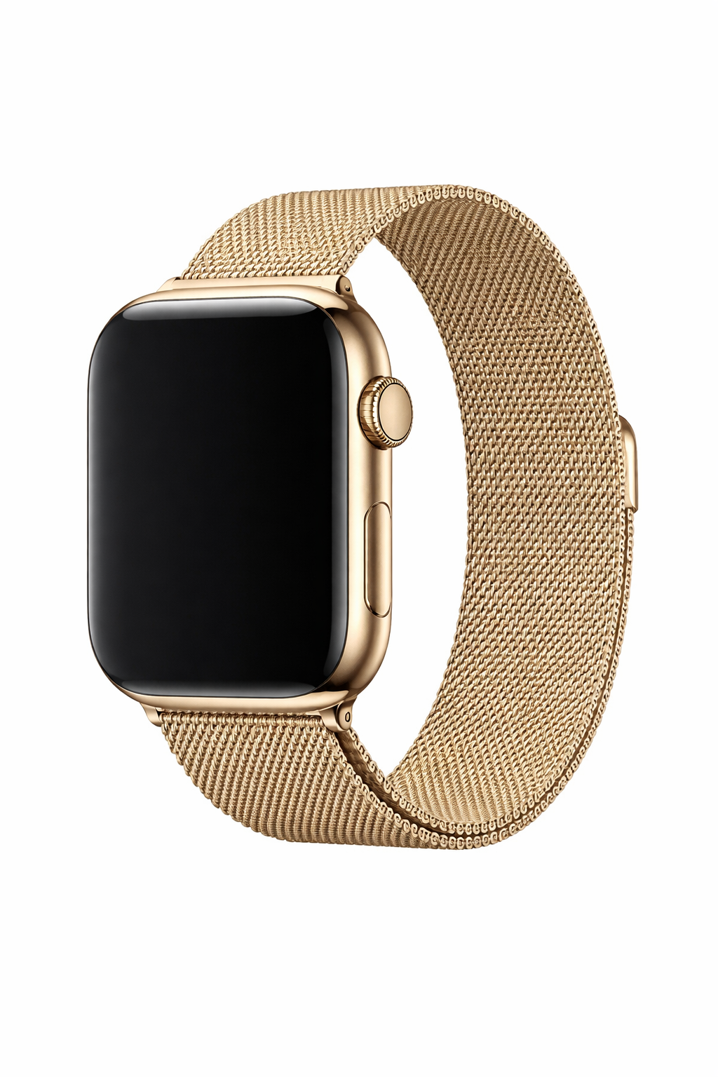Bracelet Mesh Milanais Retro Or pour Apple Watch - Band Magnétique en Acier