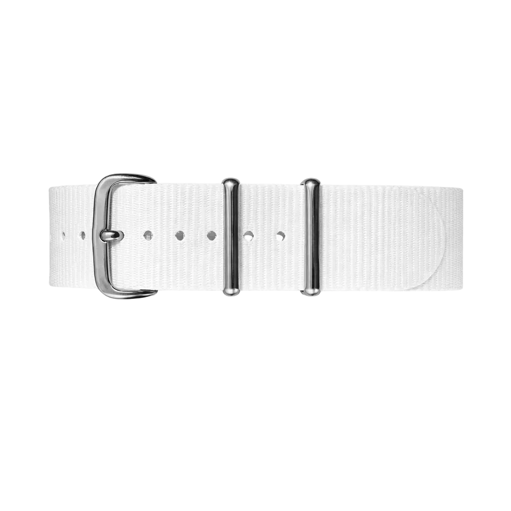 Bracelet de Montre Nato Nylon Blanc ( 25cm )