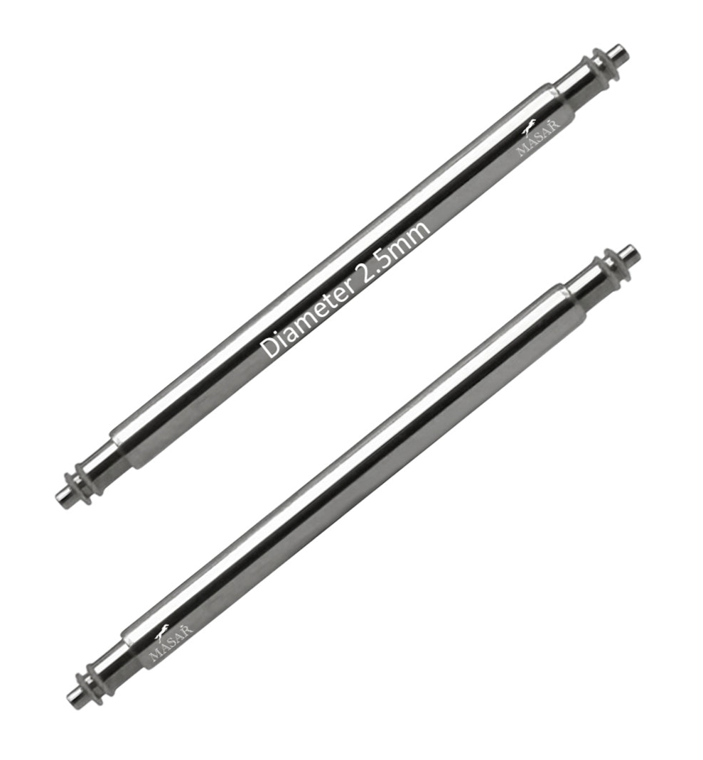 SLX Ø 2,5mm - Federstege für Uhrenarmband - 316L Edelstahl - 0,8mm - 2 Stück