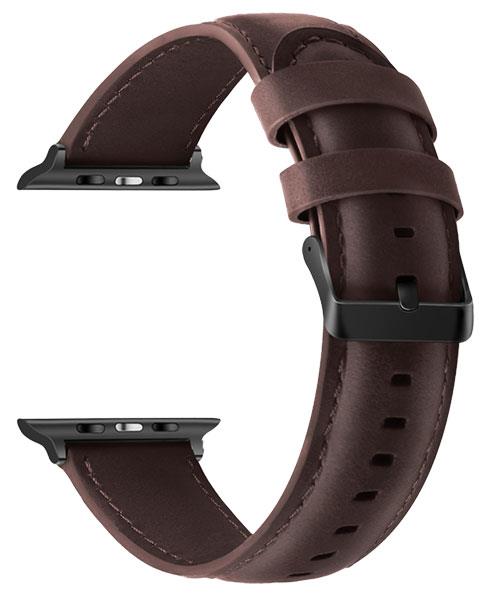 Lederarmband Schwarze Schnalle - Kompatibel mit Apple Watch