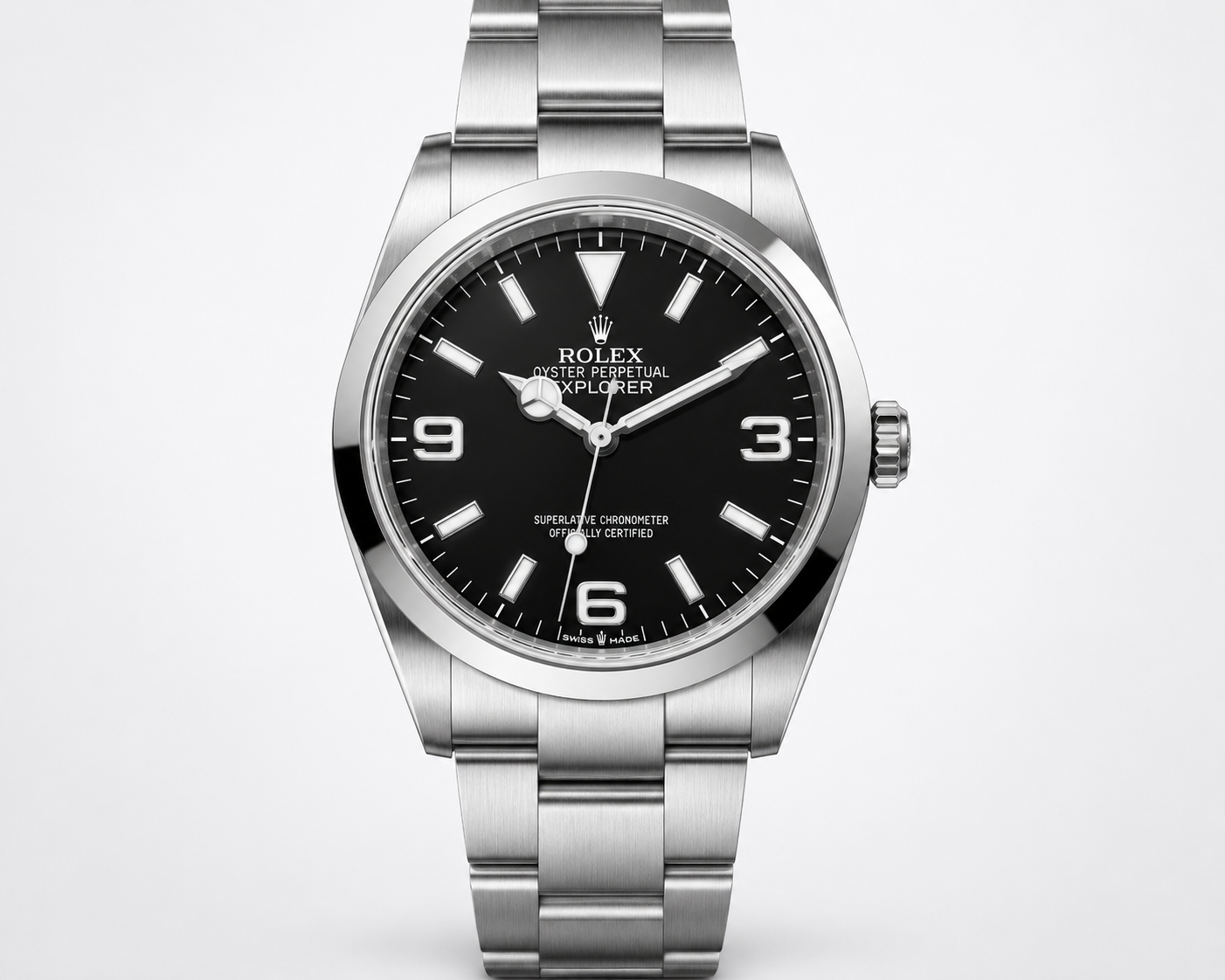 Oyster Style Armband Stahl 78690 – Kompatibel mit Rolex Explorer I (1) - Anstöße Typ 558B