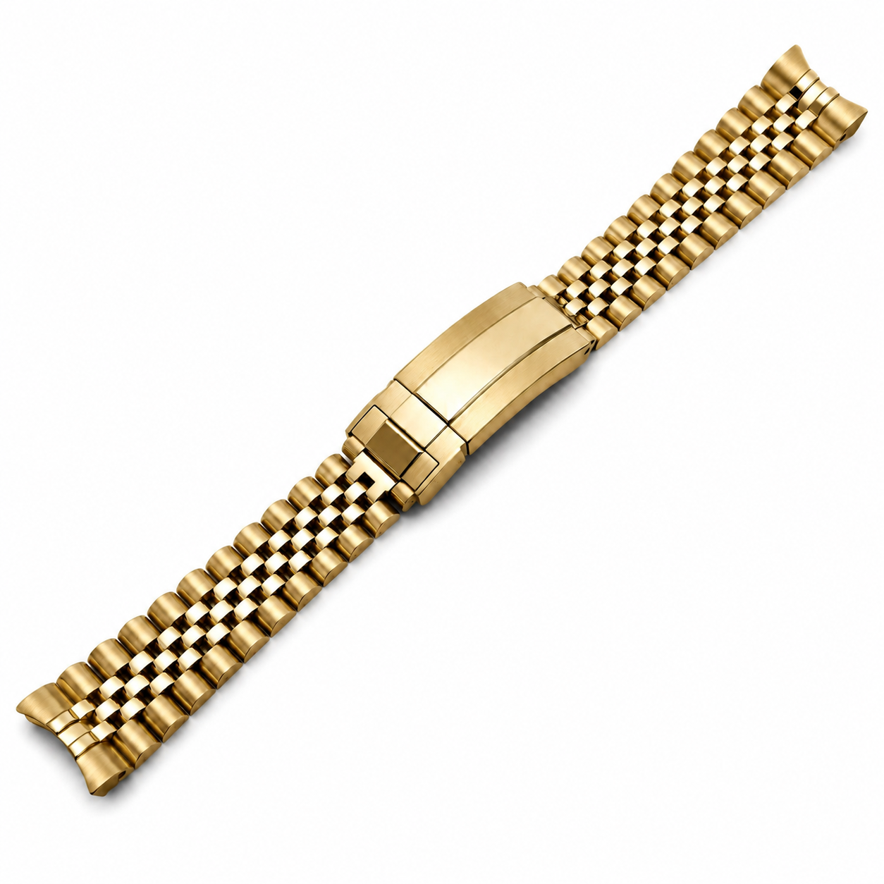 Massives Edelstahl-Jubilee-Armband für Submariner / Datejust und andere - 20mm - Faltschließe Mikro-Anpassung / gebogen