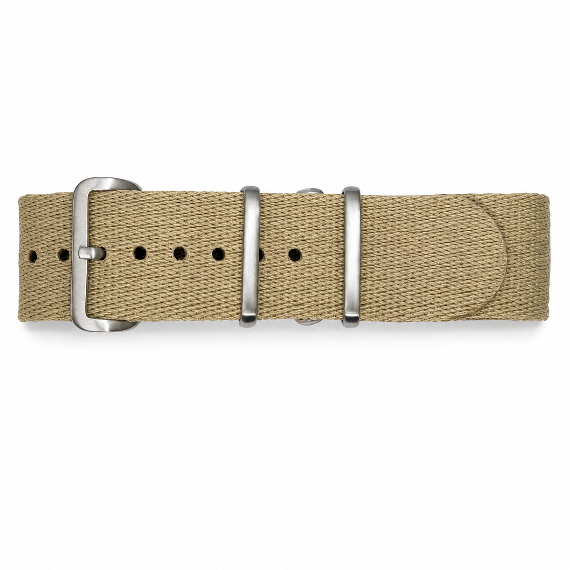 Beige (Sand) Nato Strap - 1.5mm Braided Soft Nylon