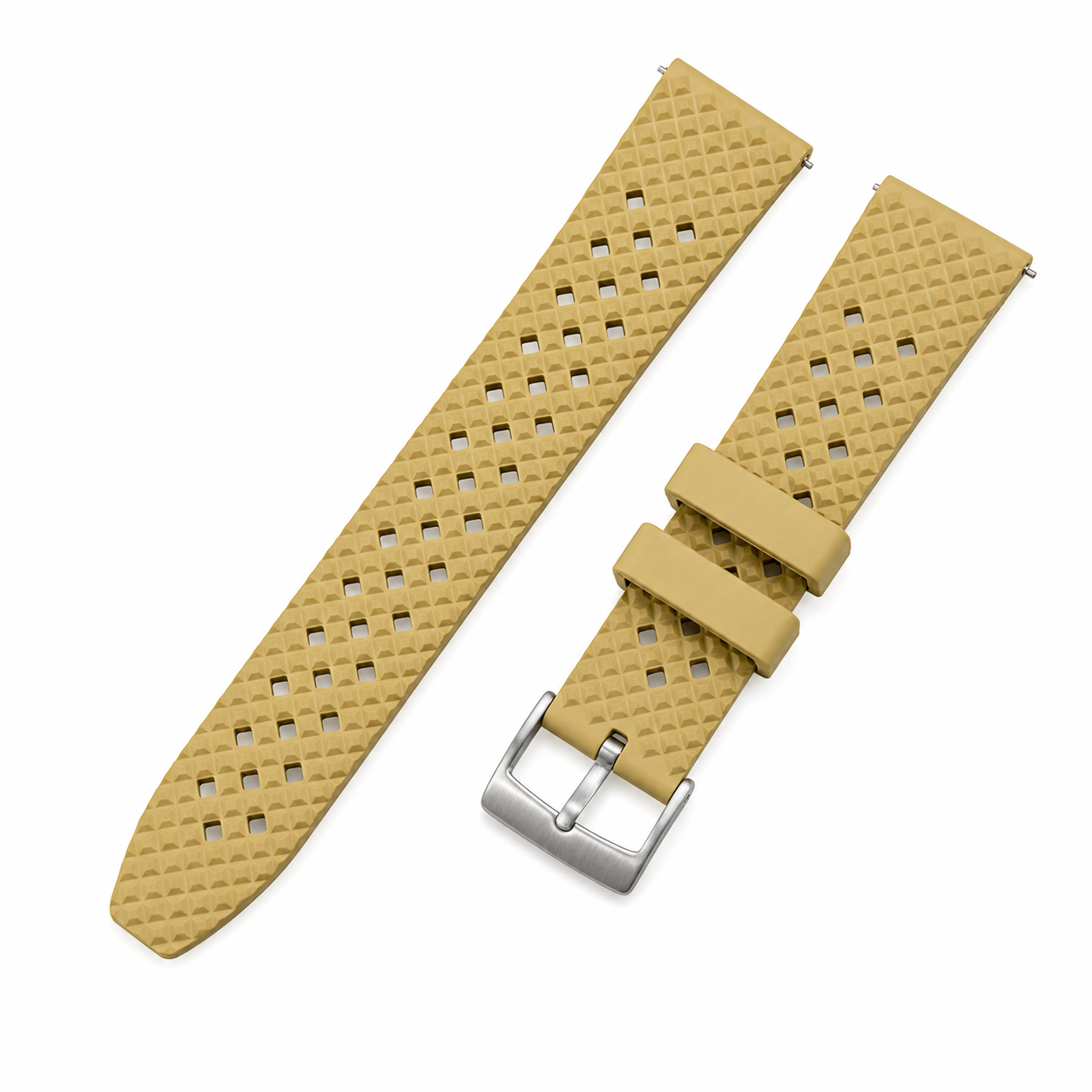 Bracelet Montre en Caoutchouc FKM Tropical Croco Grid - Libération Rapide - Universel