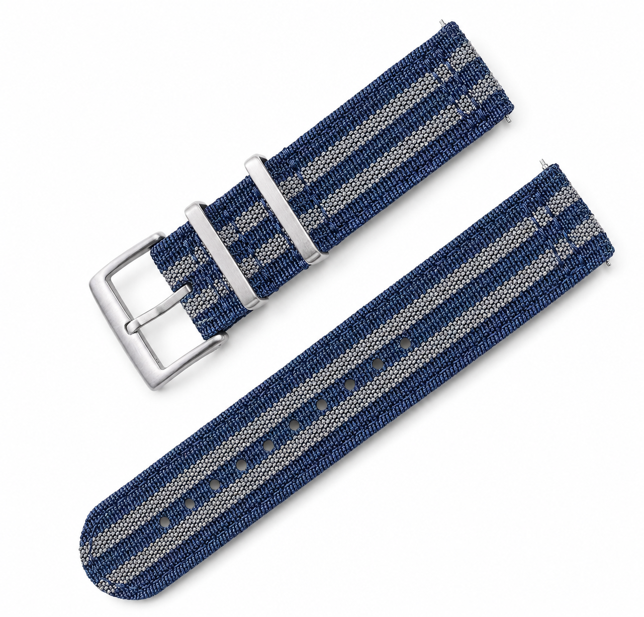 Bracelet Montre en Nylon Bleu / Gris - Rapide - Universel