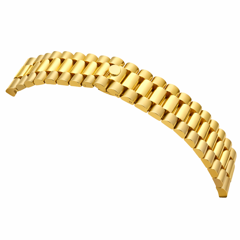 Bracelet Watch Strap Steel 316L for Rolex - Gold 20mm Solid / Curved