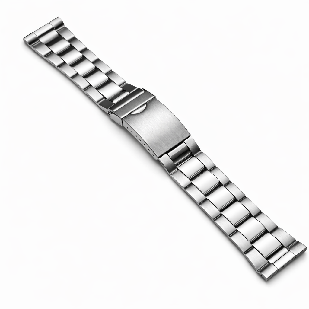 Uhrenarmband Stahl Oyster - Gerade Anstöße - hochglanzpoliert / gebürstet - Automatische Anpassung von 18mm bis 23mm - Universal