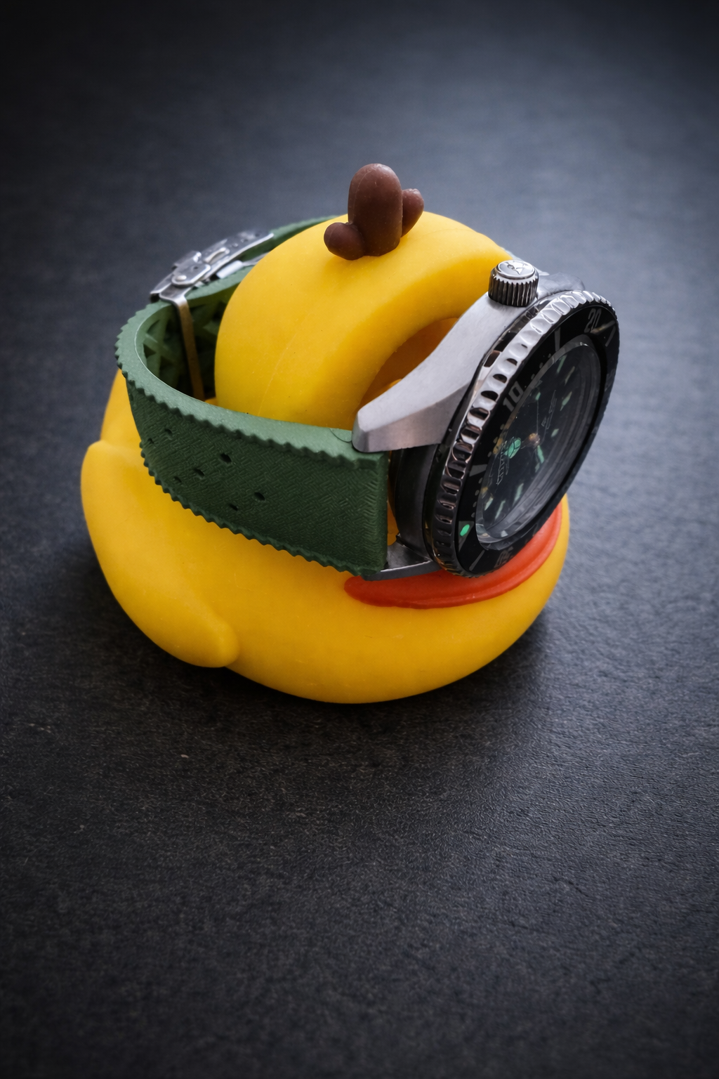 Support Montre & Support Chargeur pour Apple Watch - Canard en Silicone Design - 8cm x 8cm
