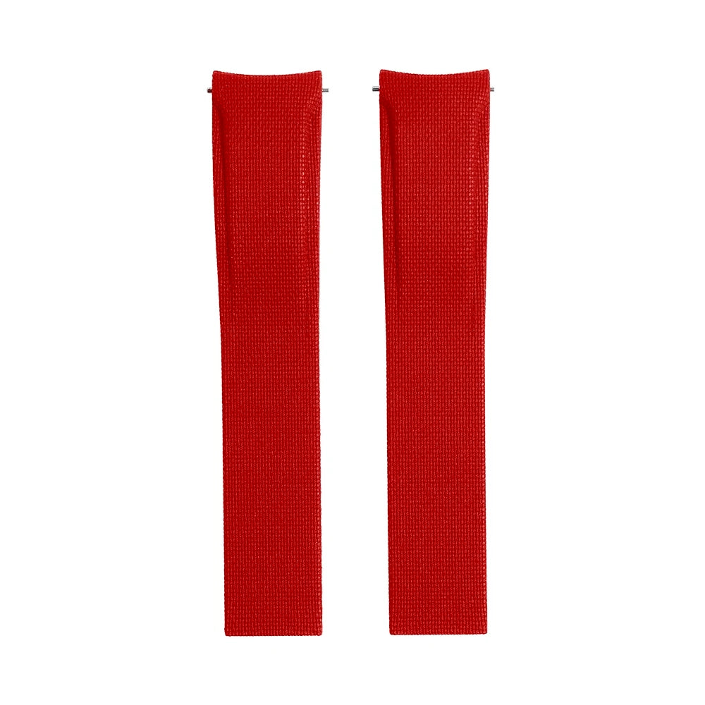 Bracelet Montre Caoutchouc FKM - Texture Tissu SAILCLOTH / Incurvé & Rapide / CTS - Sans boucle