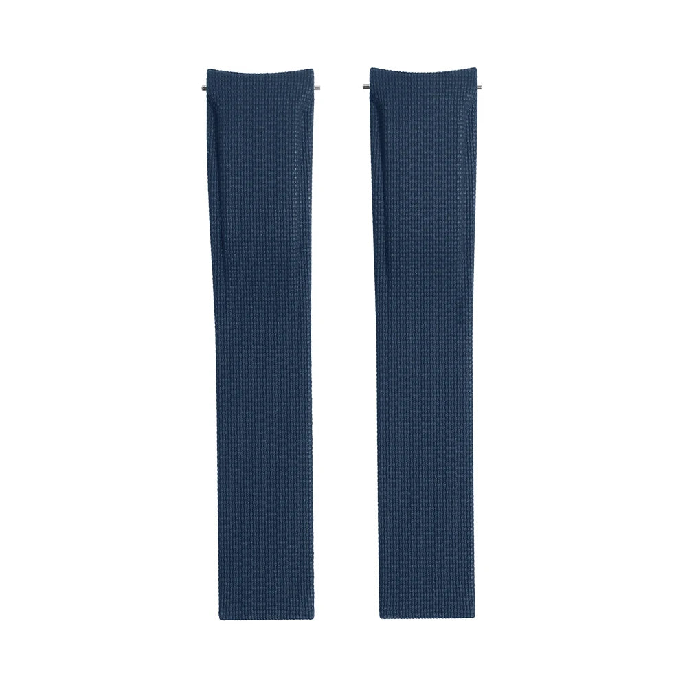 Bracelet Montre Caoutchouc FKM - Texture Tissu SAILCLOTH / Incurvé & Rapide / CTS - Sans boucle