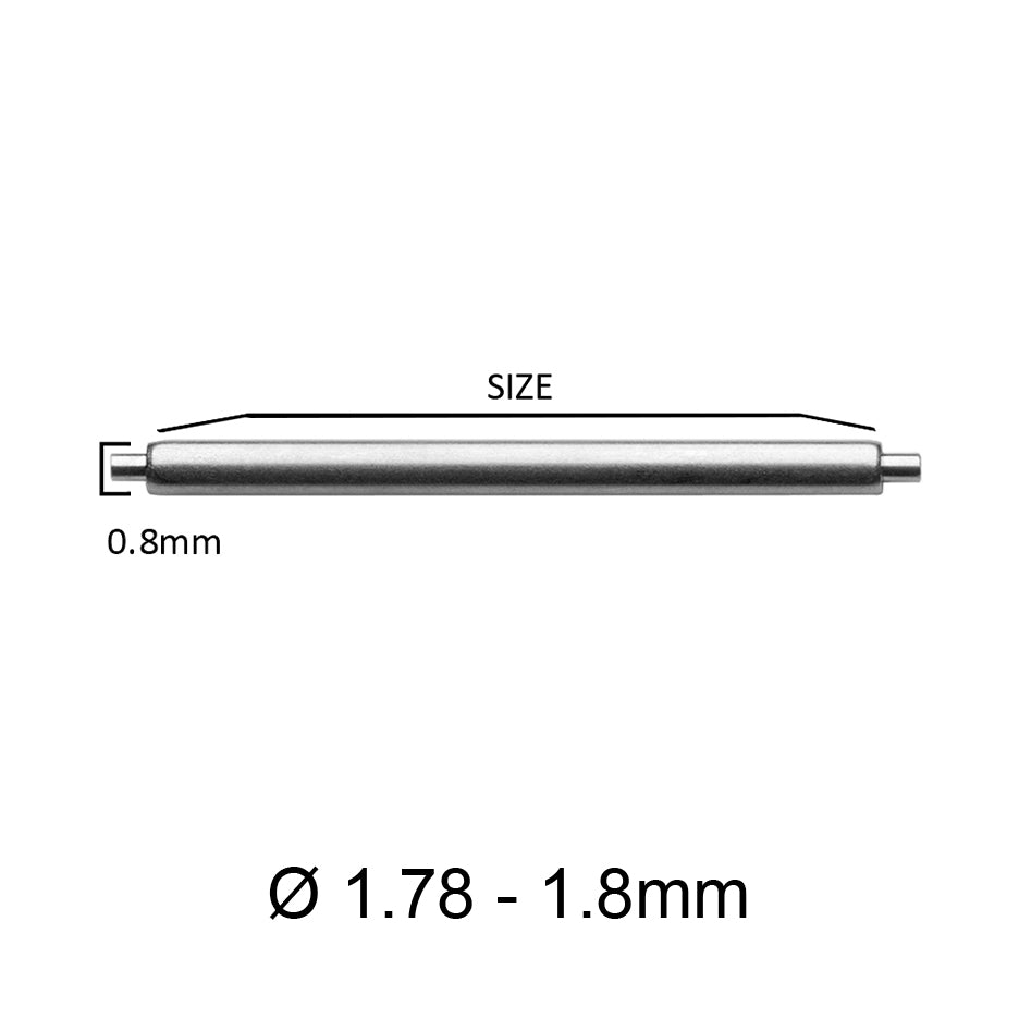 XSS Ø 1.78mm - Barrettes à ressort pour bracelet de montre - Inox 316L – 0.8mm - 2 pcs