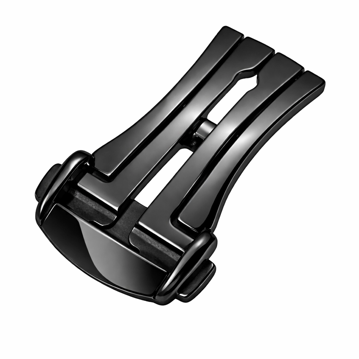 Deployant Clasp for Watch Strap - Mirror Polished Steel - Compatible with Straps up to 3mm Thick - 1 Pc