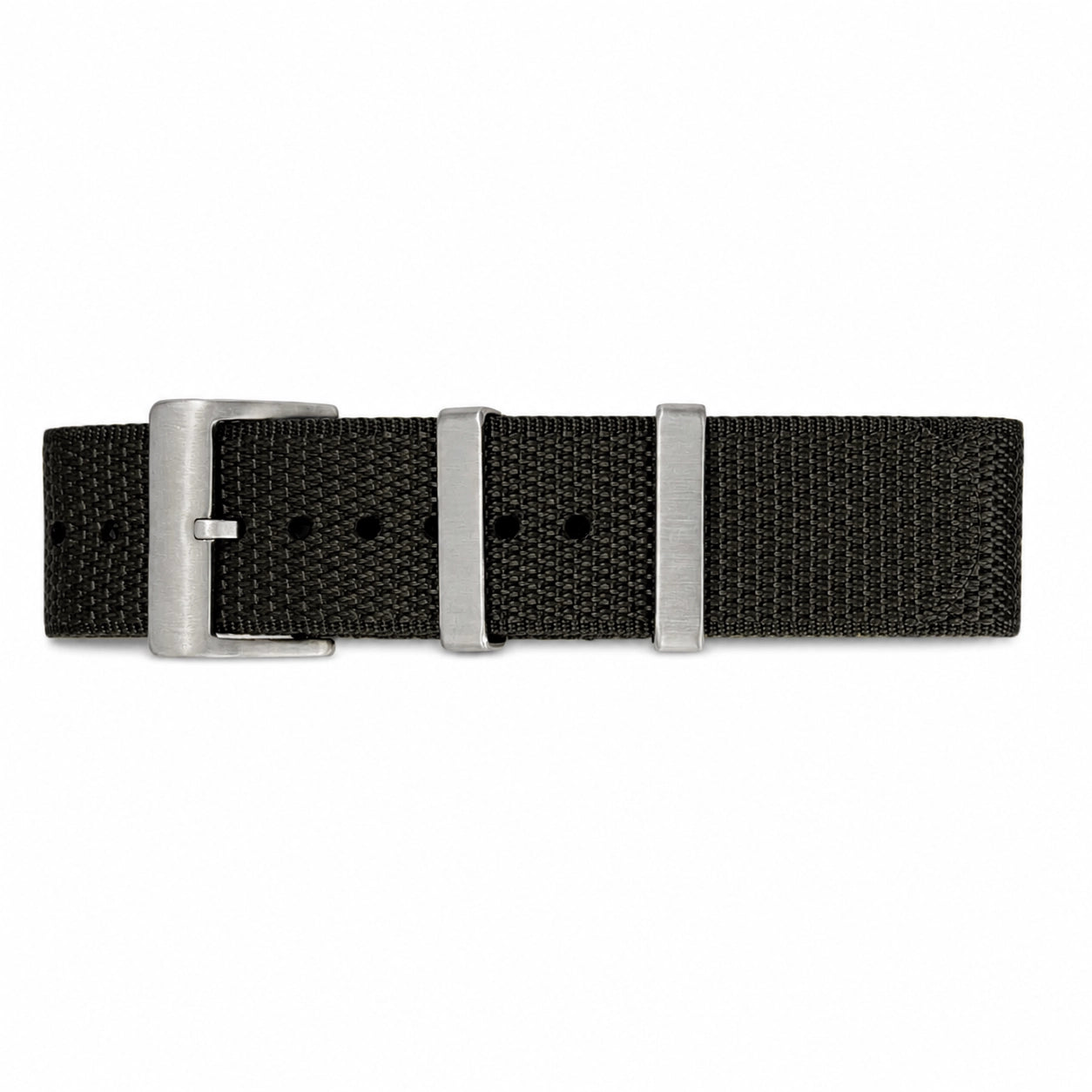 Black NATO Watch Strap - Braided Nylon 1.6mm / 28.5cm