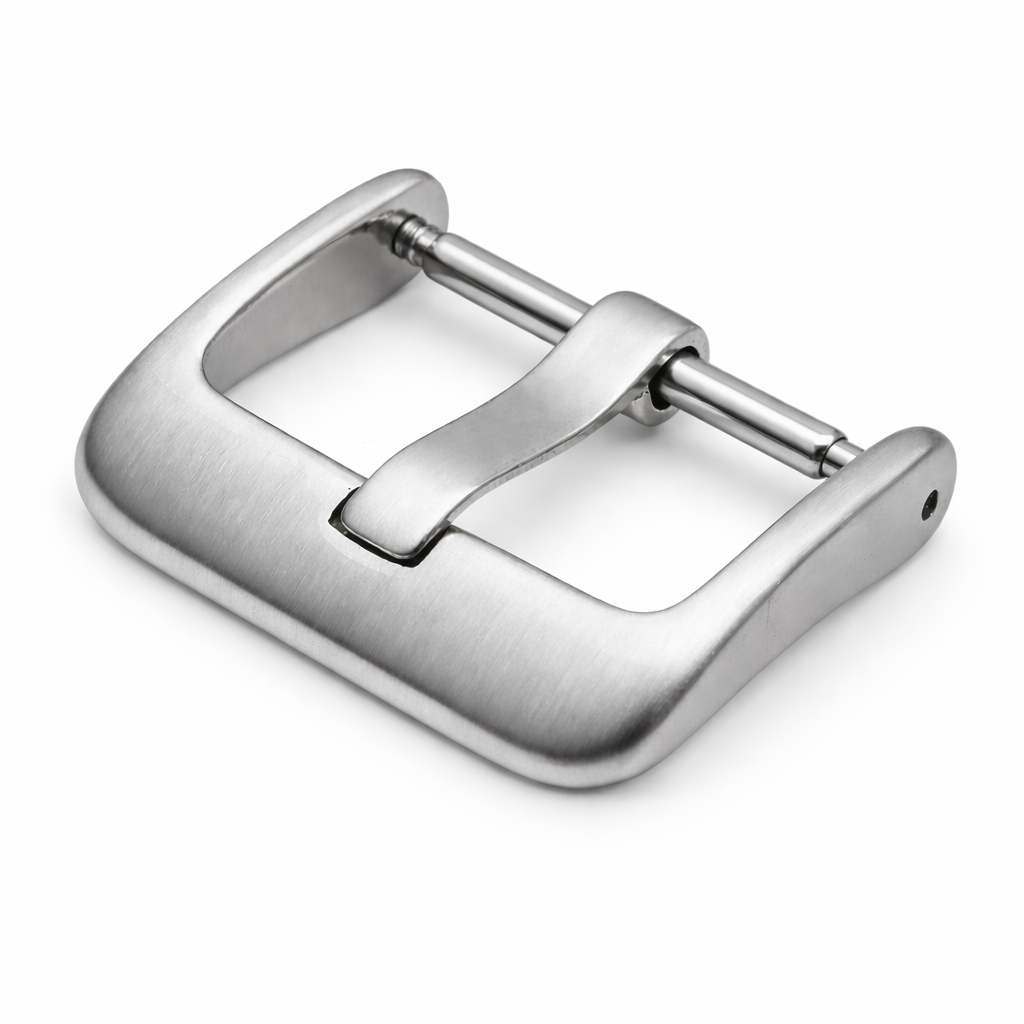 Boucle Argent Brossé , Fermoir pour Bracelet Montre – Ardillon Large 3mm - Profil avant arrondi - 1 Pc