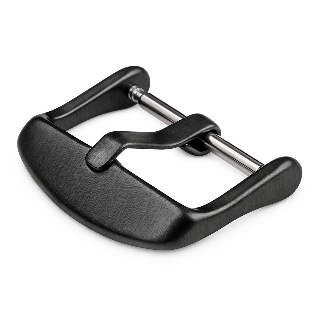 Buckle - Watch Strap Clasp - Brushed Black | Pin Buckle 1.75mm - Curved Front Edge - 1 Pc