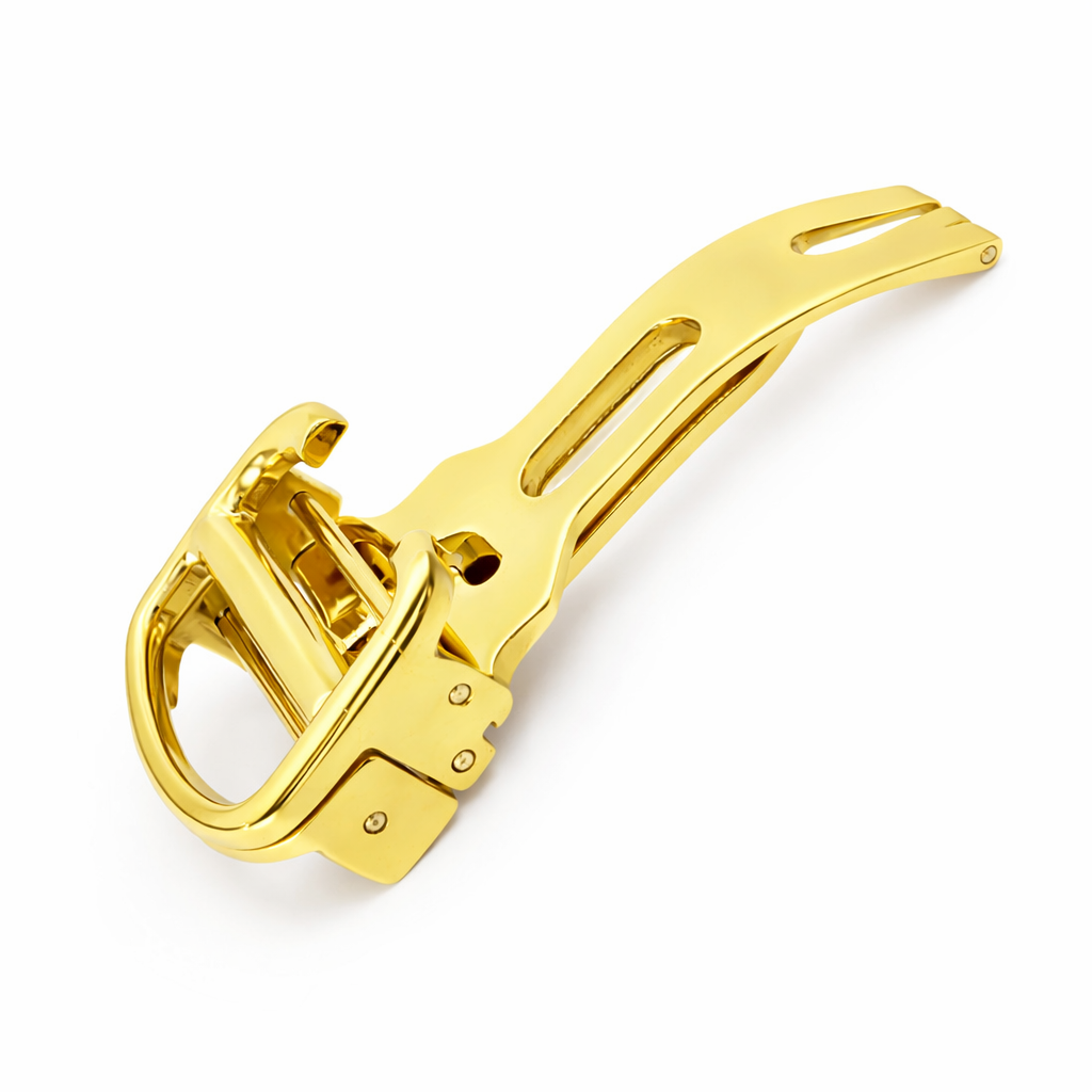 Deployant Buckle Compatible with Cartier - Gold Clasp - Pinless Bracelet