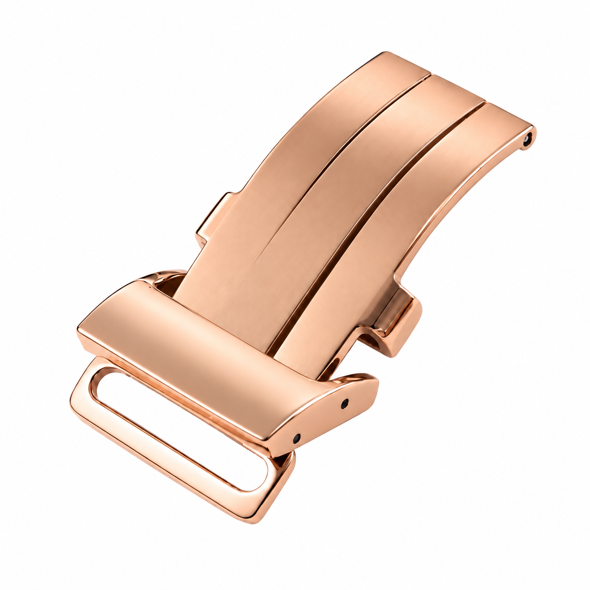 Deployment Clasp Compatible with TAG Heuer and others / Watch Strap without holes – Mirror Polished Steel – 1 Pc