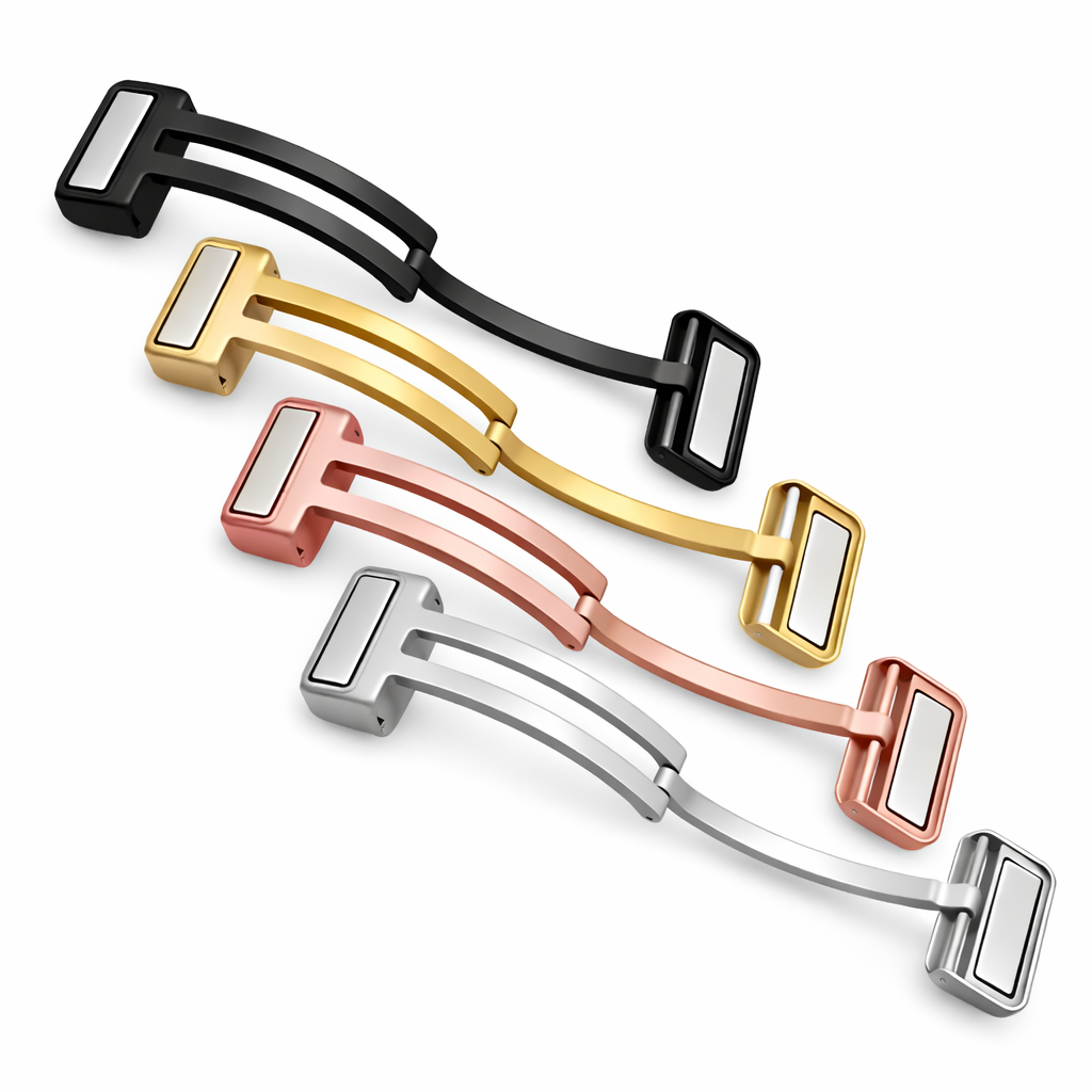 Boucle Déployante Magnétique - Fermoir Papillon - Acier Inoxydable - 1 Pc