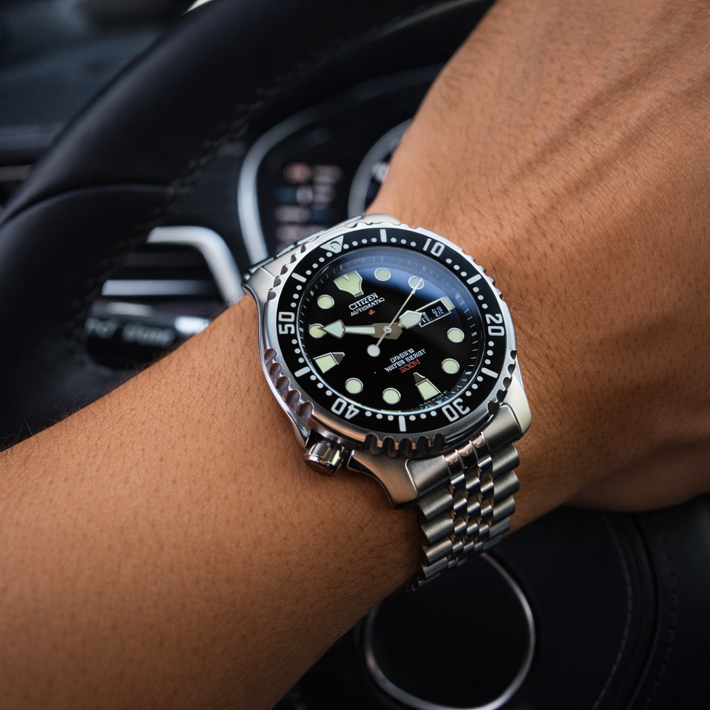 Bracelet Acier Jubilee 20mm - Compatible avec Citizen NY0040 Perfect Fit / convient NY0085 - Incurvé