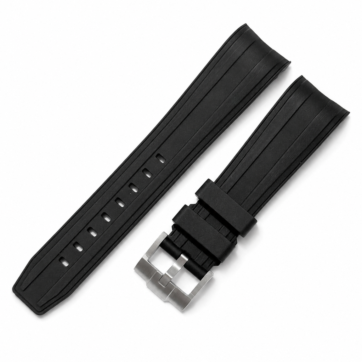 Bracelet en Caoutchouc FKM 21mm compatible avec Rolex Explorer II 216570 & 226570 - Premium