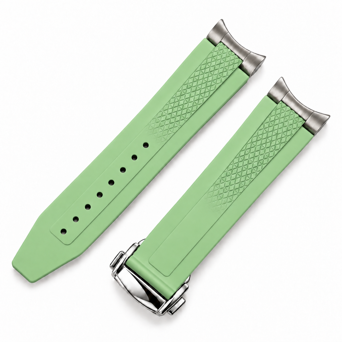 Bracelet 22mm en Caoutchouc FKM Compatible Longines HydroConquest 43mm – Embouts Incurvés / Boucle Déployante