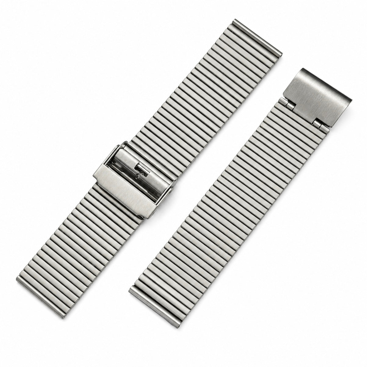 Uhrenarmband, flache Stahlglieder – Doppelschließe – Universal