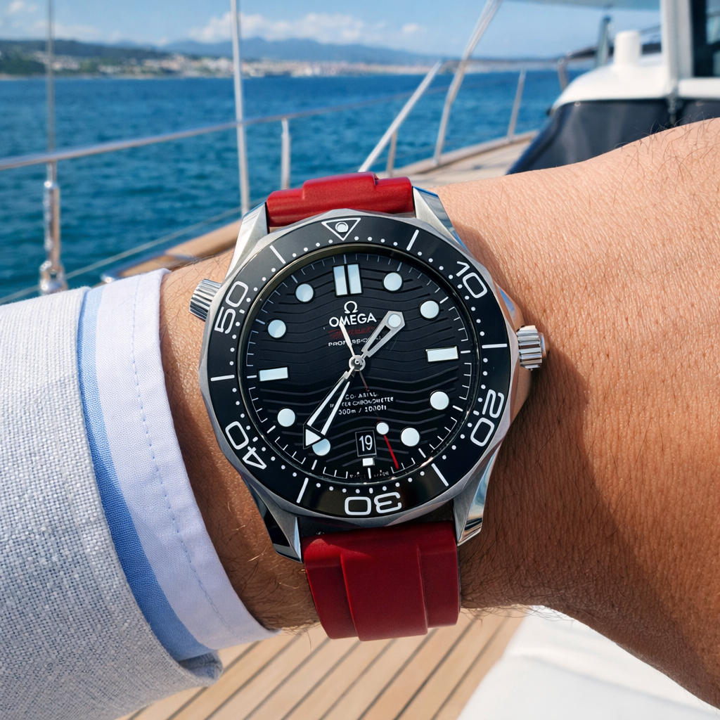 Bracelet Khaki Compatible avec Tudor en Caoutchouc FKM - Rapide - Universel