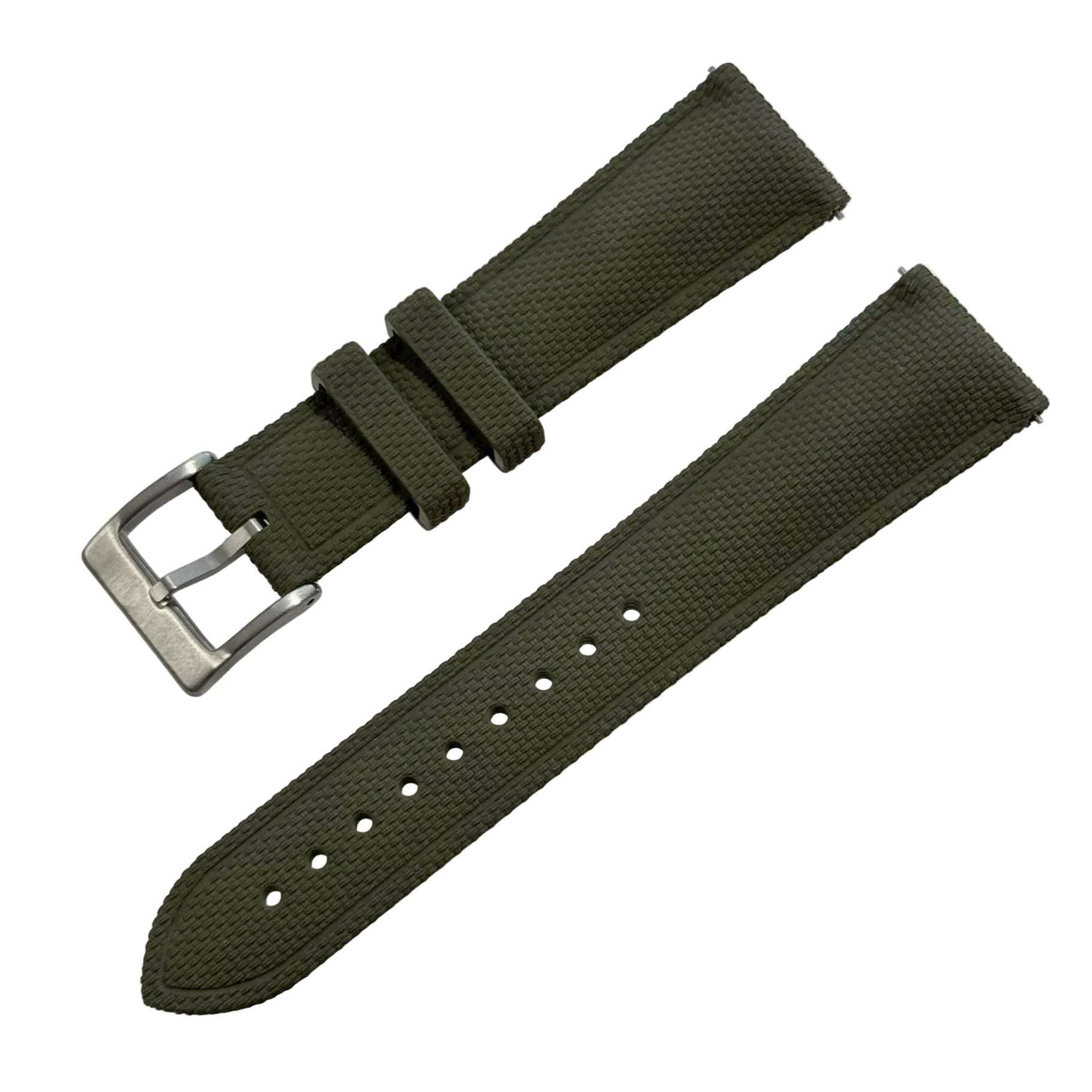 Uhrenarmband FKM-Kautschuk - Segeltuch-Textur - Schnellverschluss - Dornschließe - Universal