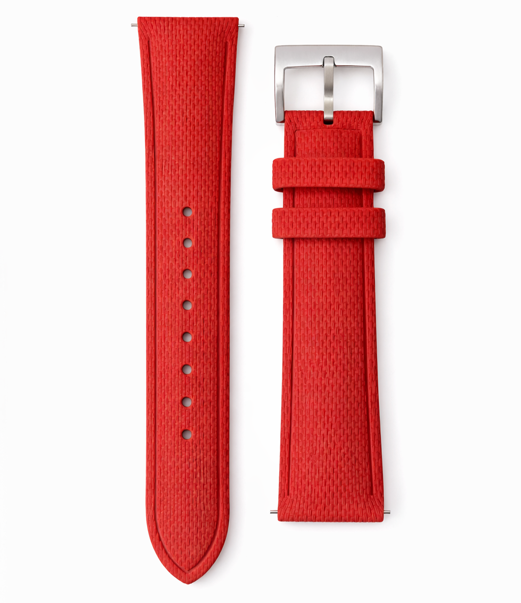 FKM Rubber Watch Strap - Sailcloth Texture - Quick Release - Pin Buckle - Universal