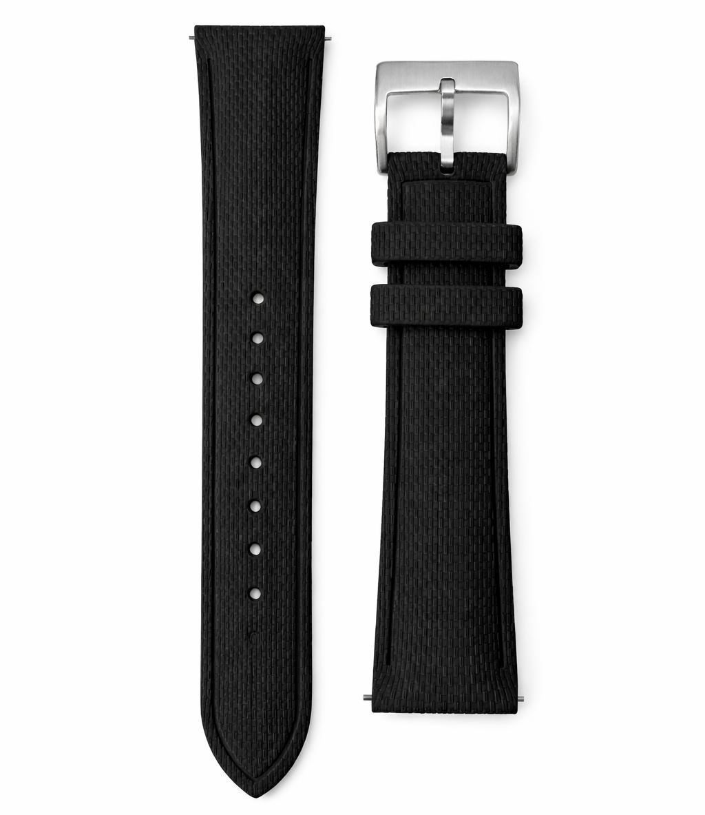 FKM Rubber Watch Strap - Sailcloth Texture - Quick Release - Pin Buckle - Universal