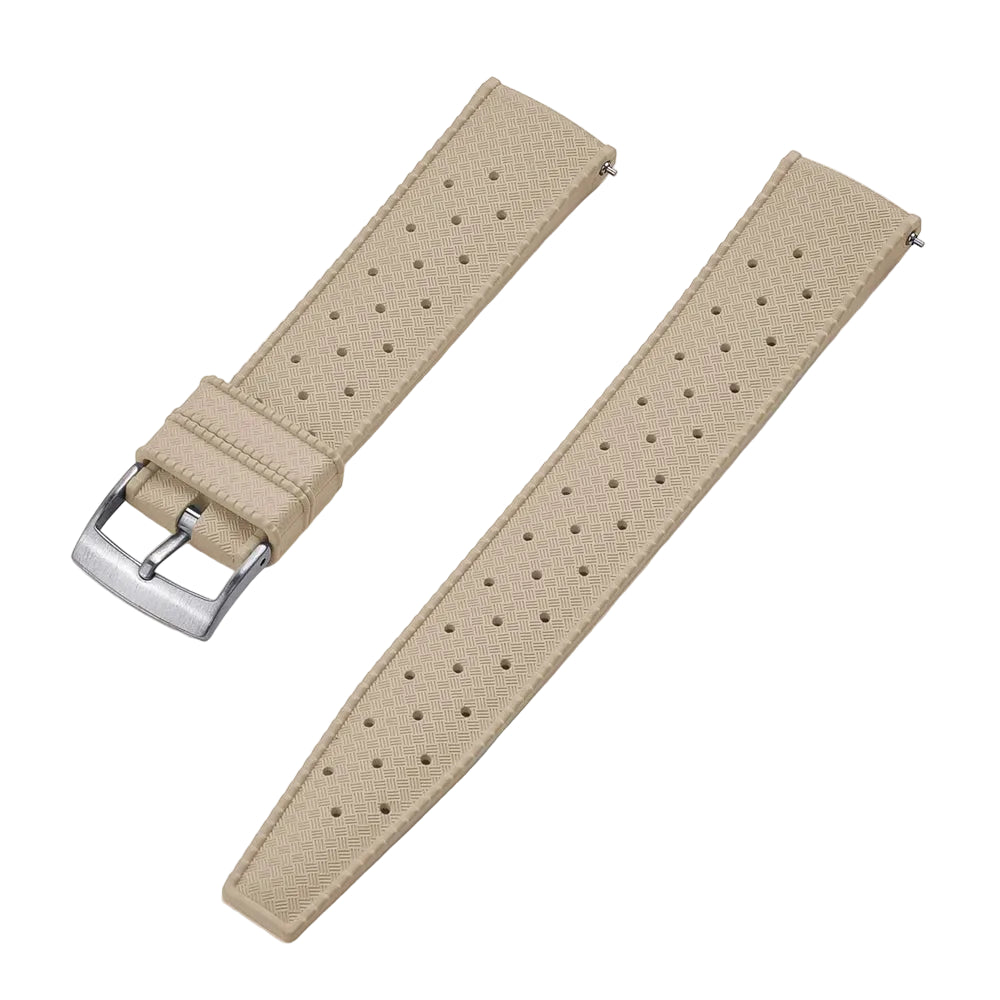 Bracelet de Montre Tropic caoutchouc Premium - Ivoire (Crème)