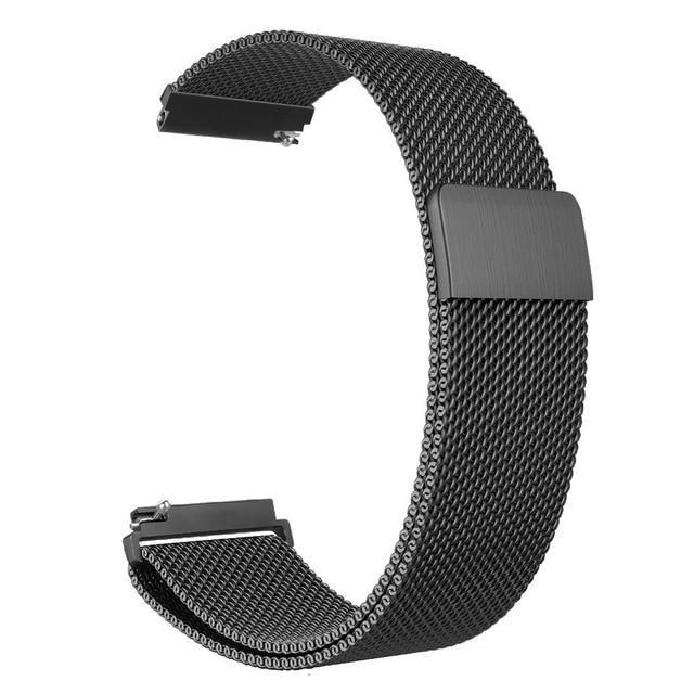 Black Magnetic Milanese Watch Strap - 18mm to 22mm Universal