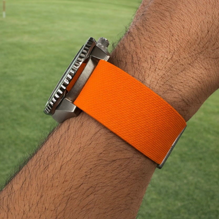 Bracelet nato orange en caoutchouc fkm de marque masar