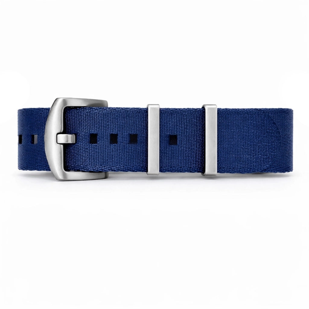 Blue Nylon NATO Watch Strap / Satin Buckle - Soft - Men