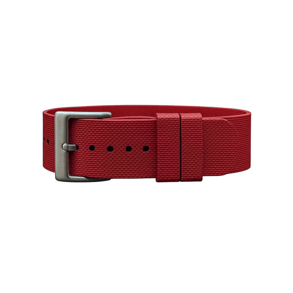 FKM NATO-Uhrenarmband aus Kautschuk – Rot