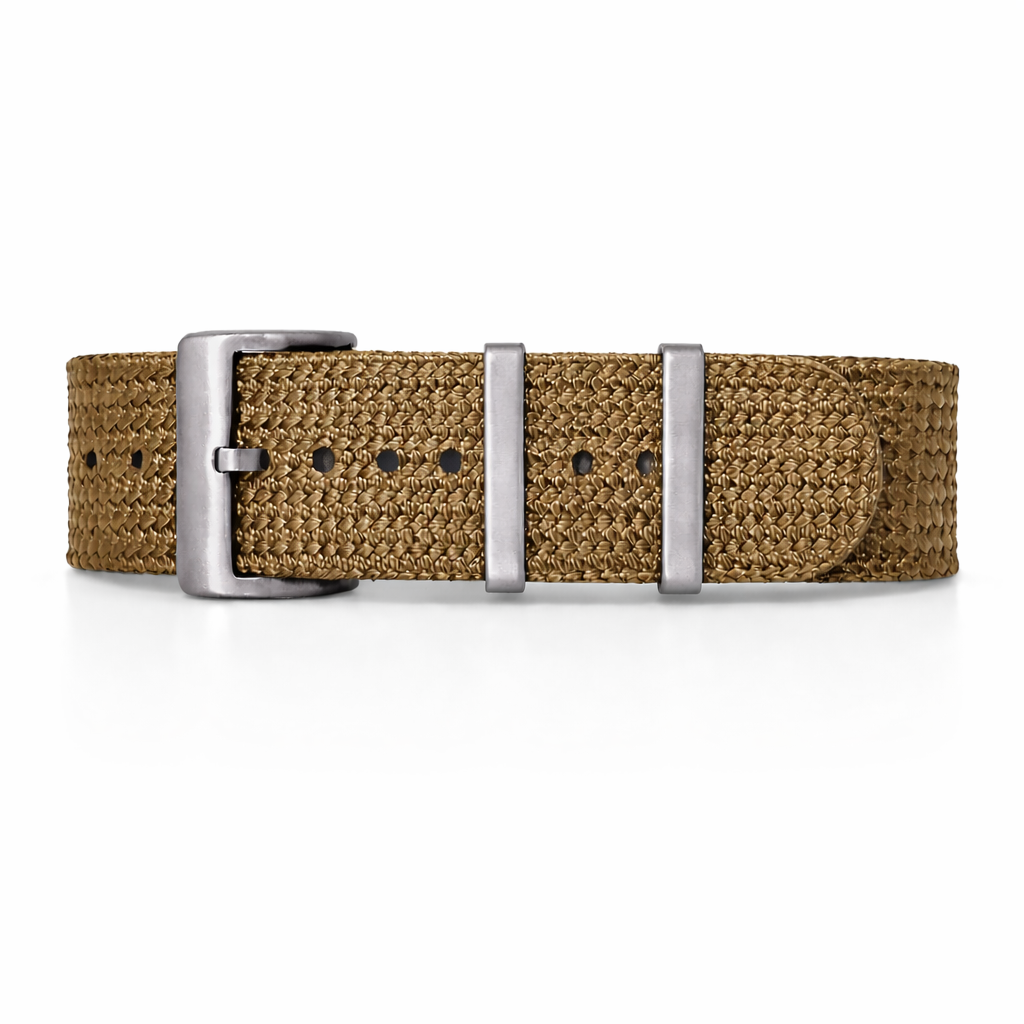 Nato Watch Strap Brown (Sand) - Braided Nylon 1.4mm - Seichu Braid