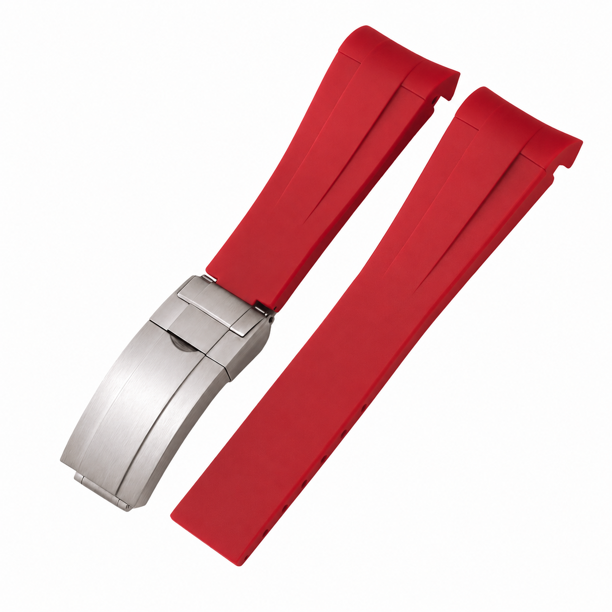 Bracelet en Caoutchouc pour Seiko 5 GMT - 22mm Incurvé - Boucle Déployante