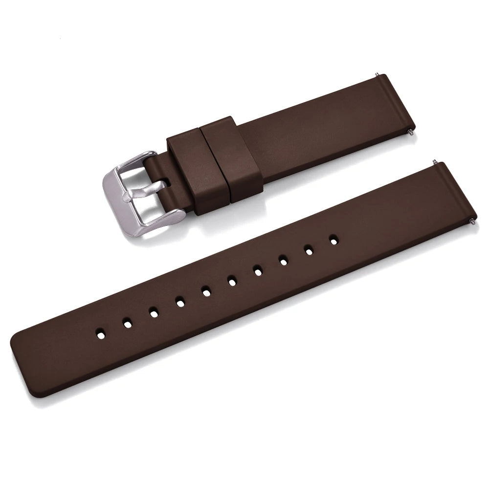 Smooth FKM Rubber Watch Strap - Quick Release - Universal